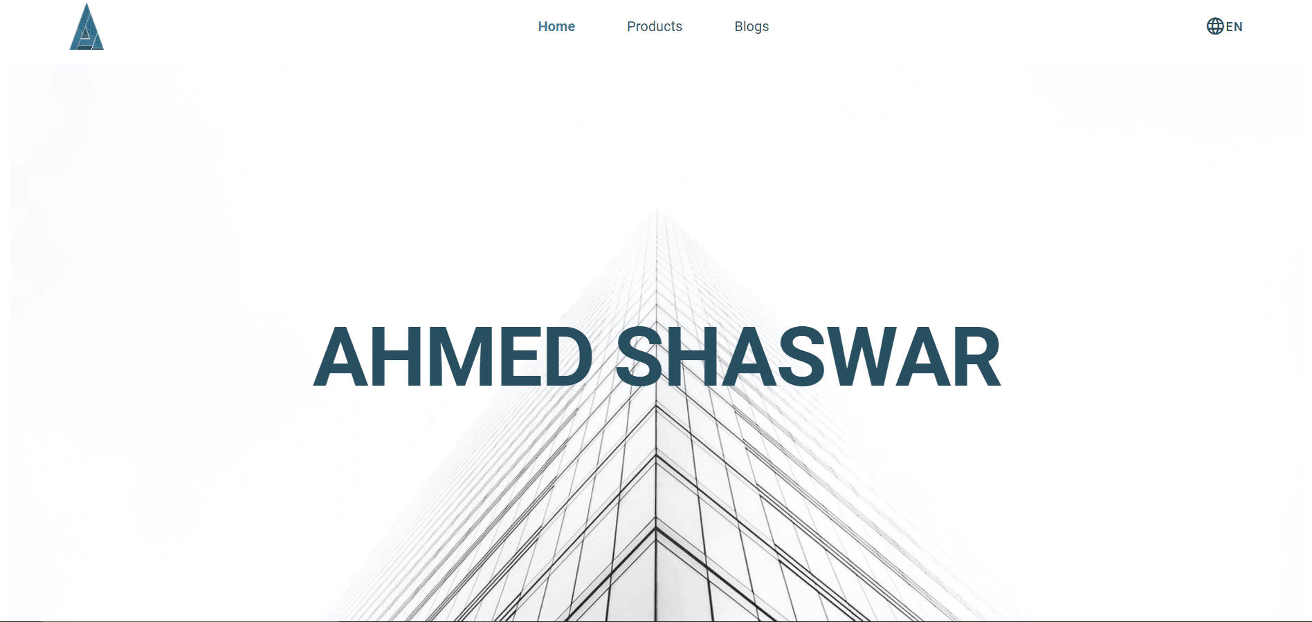 Screenshot of Ahmed Shaswar website