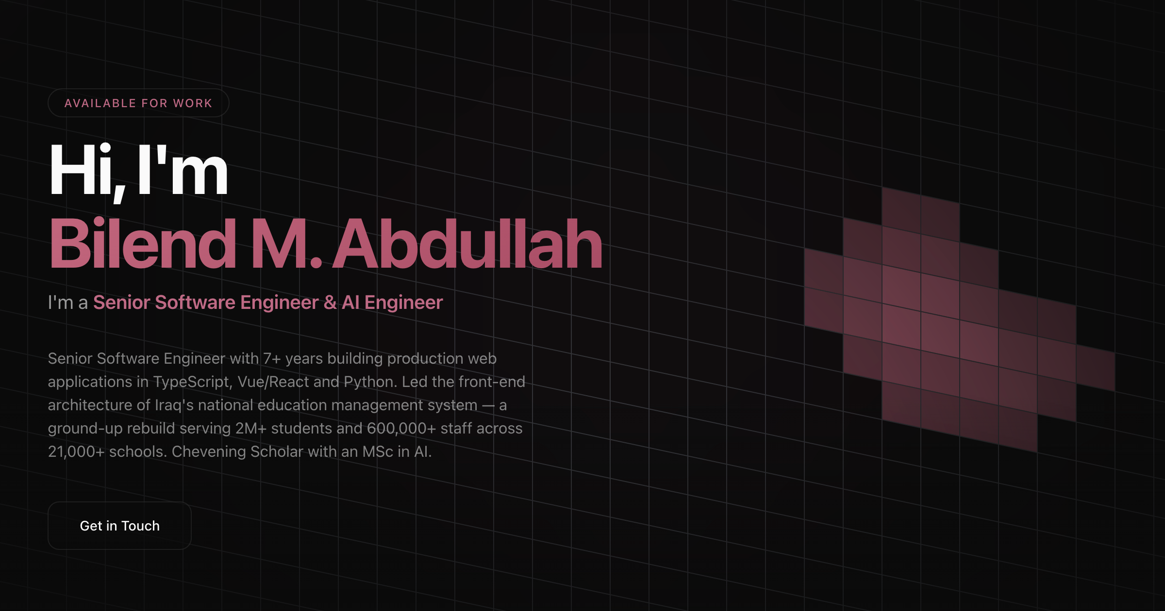 Bilend Mohammed — AI Engineer & Full-Stack Developer